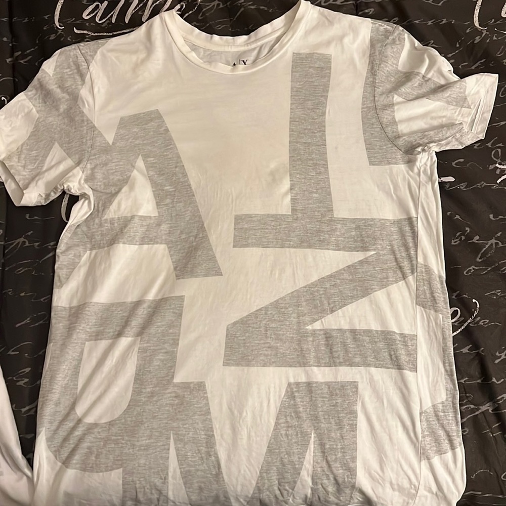 White Armani Exchange T Shirt Medium
